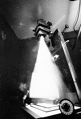 Light flowing from a Black & White enlarger