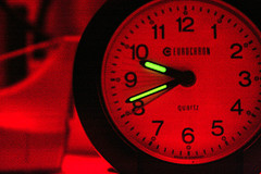 A standard clock posing as a darkroom timer