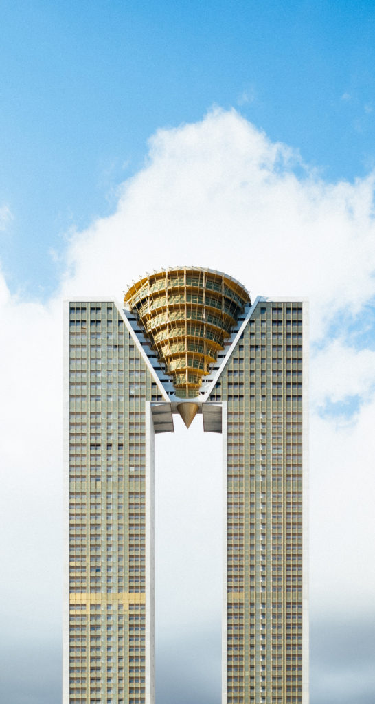 Architectural photograph. A building against the sky.