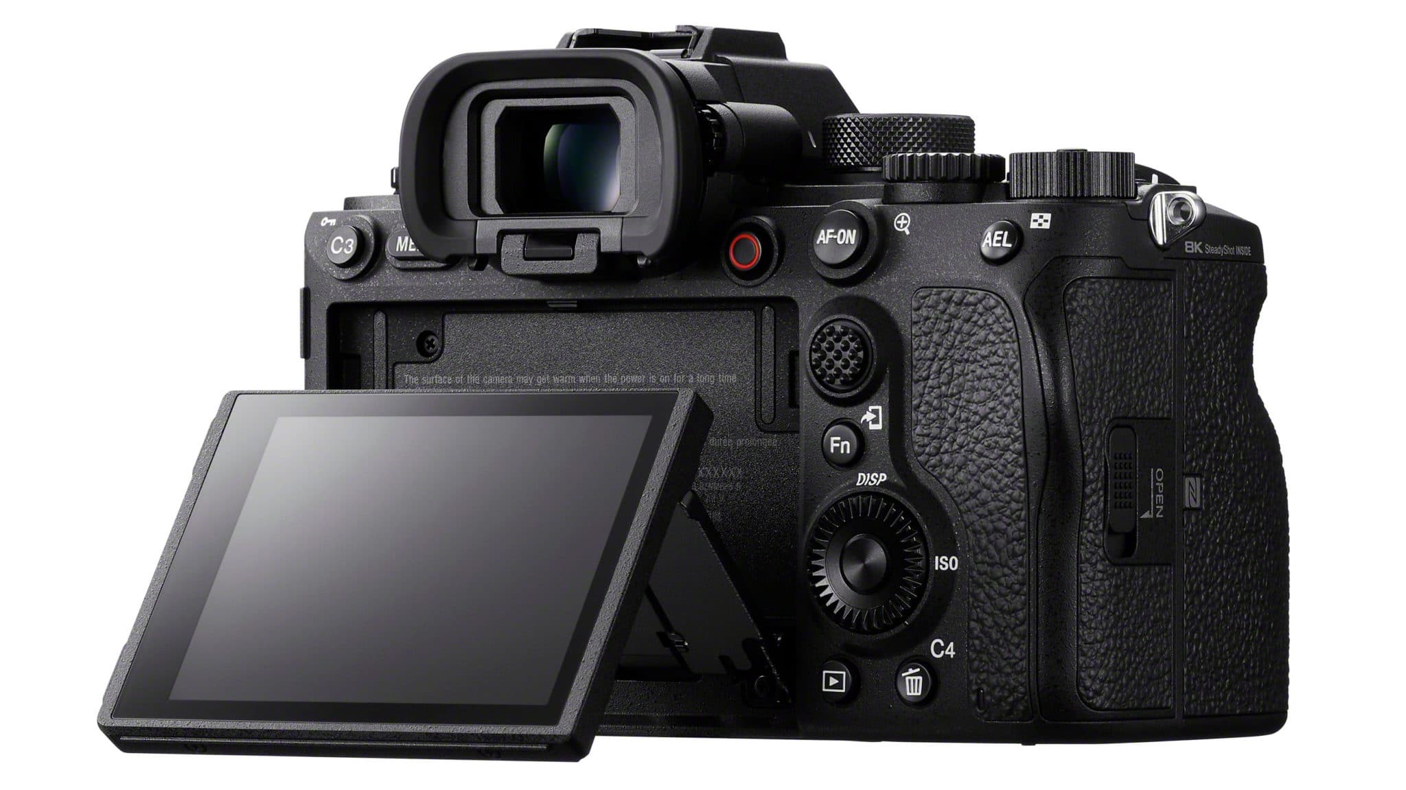 The flip-out screen of the Sony A1 Mirrorless Camera.