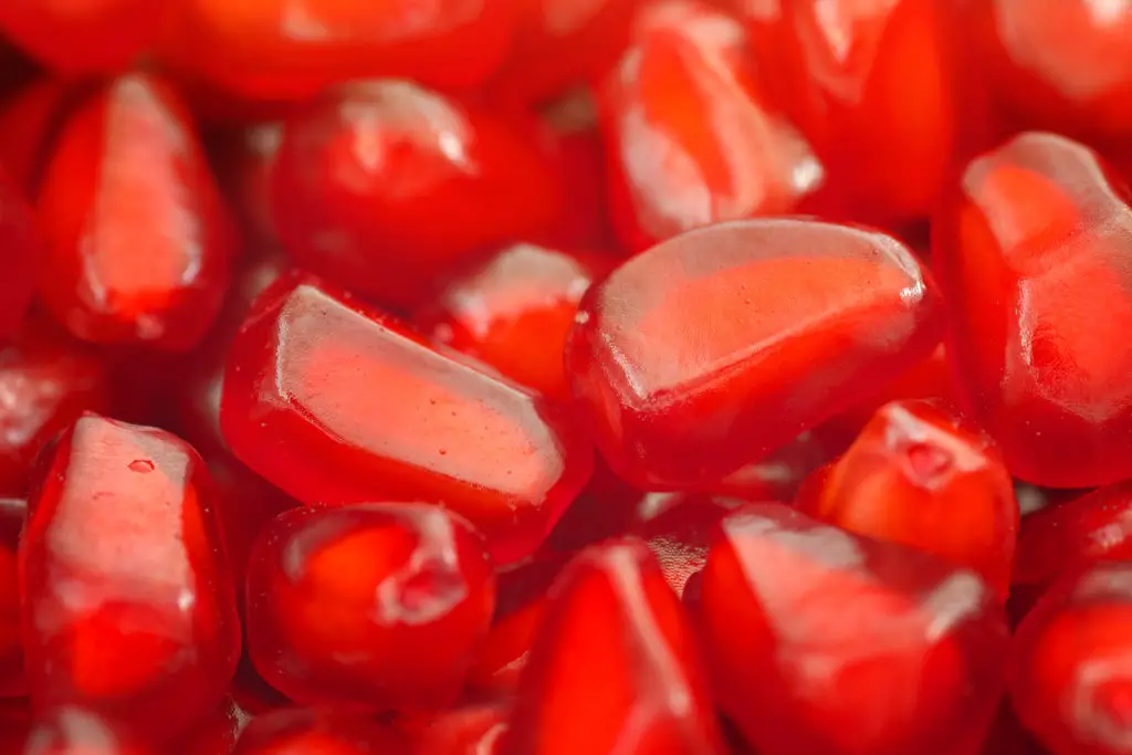 A Macro Image of Pomegranate Seeds. Macro lenses allow us to see detail that is invisible to the naked eye. 