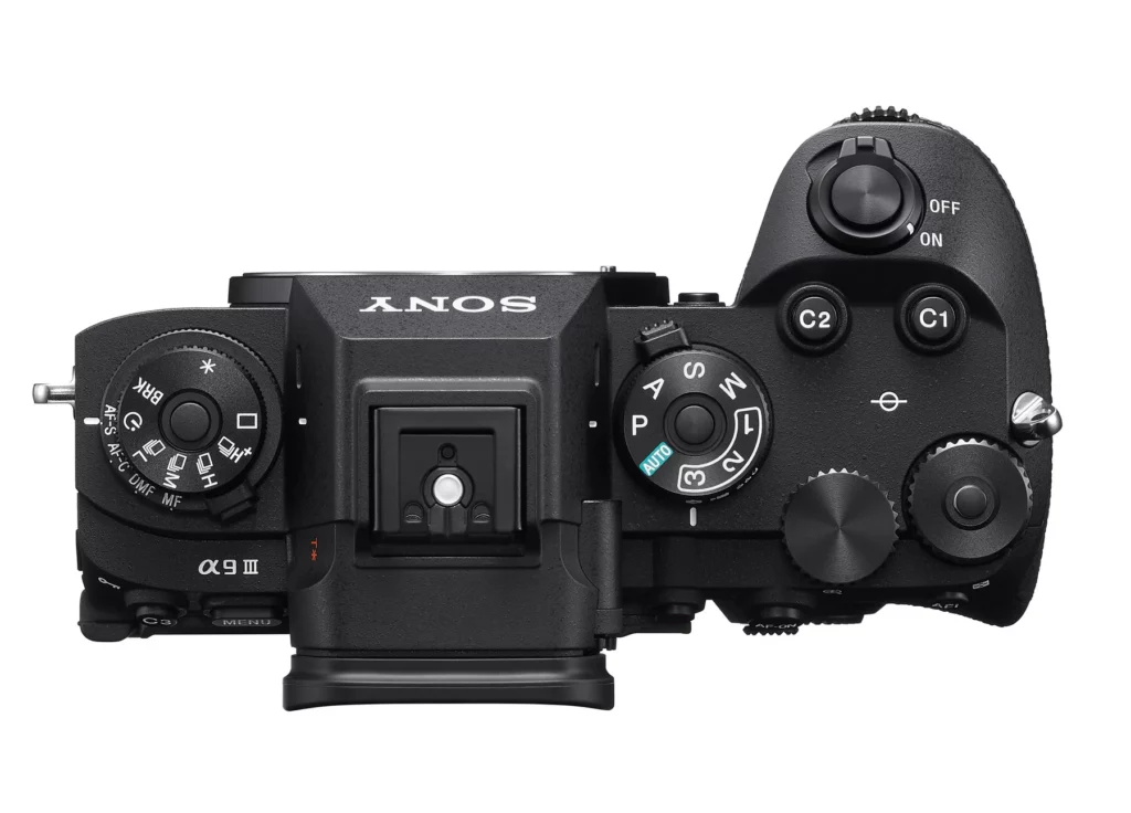Sony A9 iii product photograph top panel
