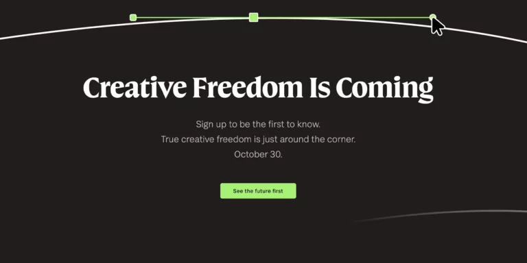 Affinity Says: Creative Freedom is Coming… 1 Affinity / Canva “Creative Freedom is Coming” Event Banner